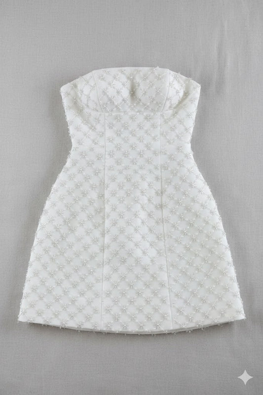 Embellished Strapless Mini Dress